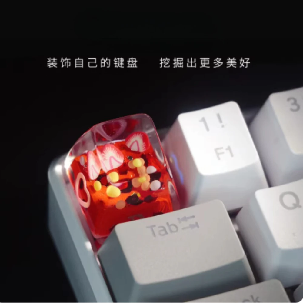 

Personality Keycap Customized SA Profile Artisan Point Keycap Single Transparent Key Cap Resin Mechanical Keyboard Accessories