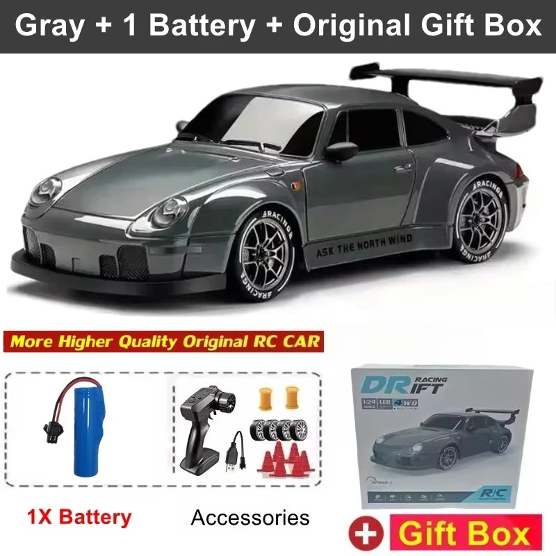 1:24 4WD 4X4 RC Car 2.4G High Speed Remote Control Drift Racing Car Mini Full‑Size Vehicle Model Toy Gift for Kids