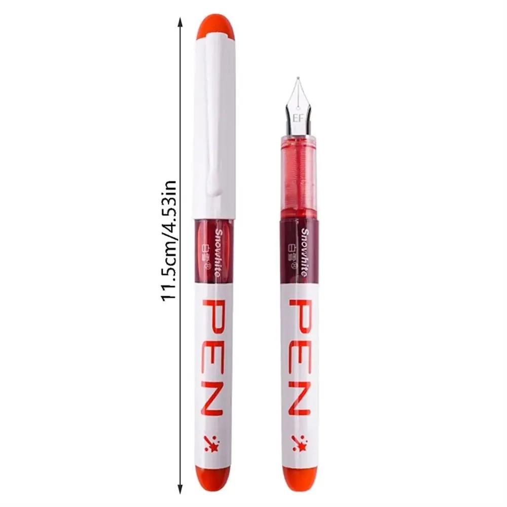 Large Capacity Fountain Pen Quick-Drying Multi-Color Writing Ink Pens EF Nib Stationery Straight Liquid Pen Student Children
