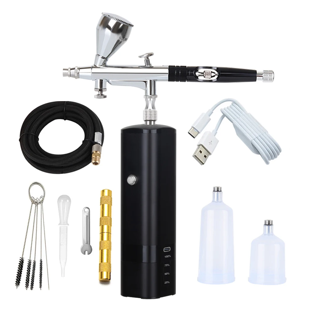 

Portable Wireless Airbrush Compressor Set Noiseless Super Works High Power Auto Start And Stop Private Label Pneumatic Tool