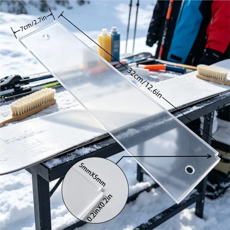 Snowboard Wax Cleaning Scraper, Long and Short Styles, Smooth Burr-free Edge, Snow Gear Maintenance Tool