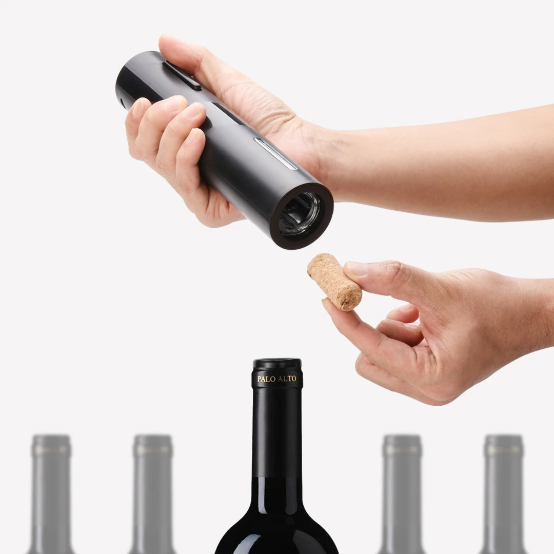 YOUPIN Circle Joy Electric Wine Bottle Opener，Pourer, Red wine stopper，Household Kitchen Portable cork Remover