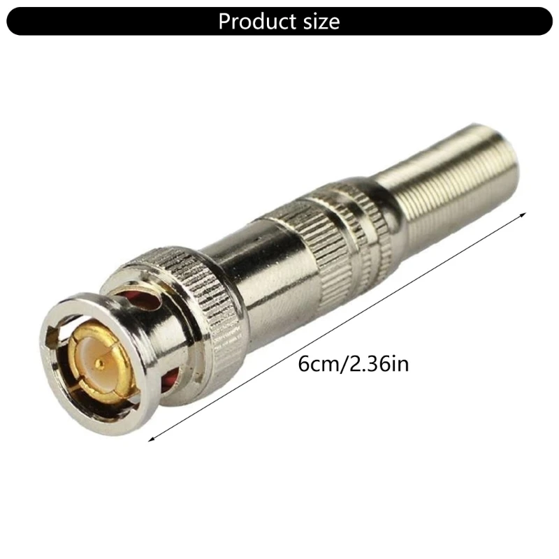 5 stks/10 stks 75-5 Soldeerloze BNC Mannelijke Connector BNC Compressie Connector voor CCTV Camera Systeem Gemakkelijk