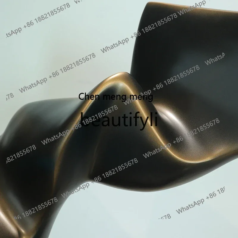 cn8350 ss Hotel Lobby Abstract Sculpture Ornament Sales Office Hall Soft Decoration Villa Entrance Floor Standing