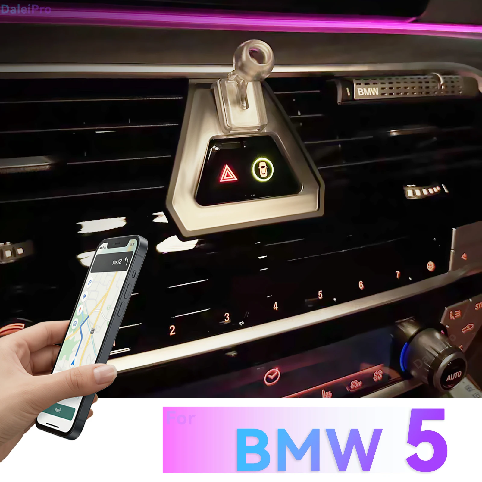For BMW 5 Series G30 2017 2018 2019-2022 2023 Car Phone Holder, OEM Clip-On Design 2-in-1 Holder & Base Kit for BMW 6 Series GT