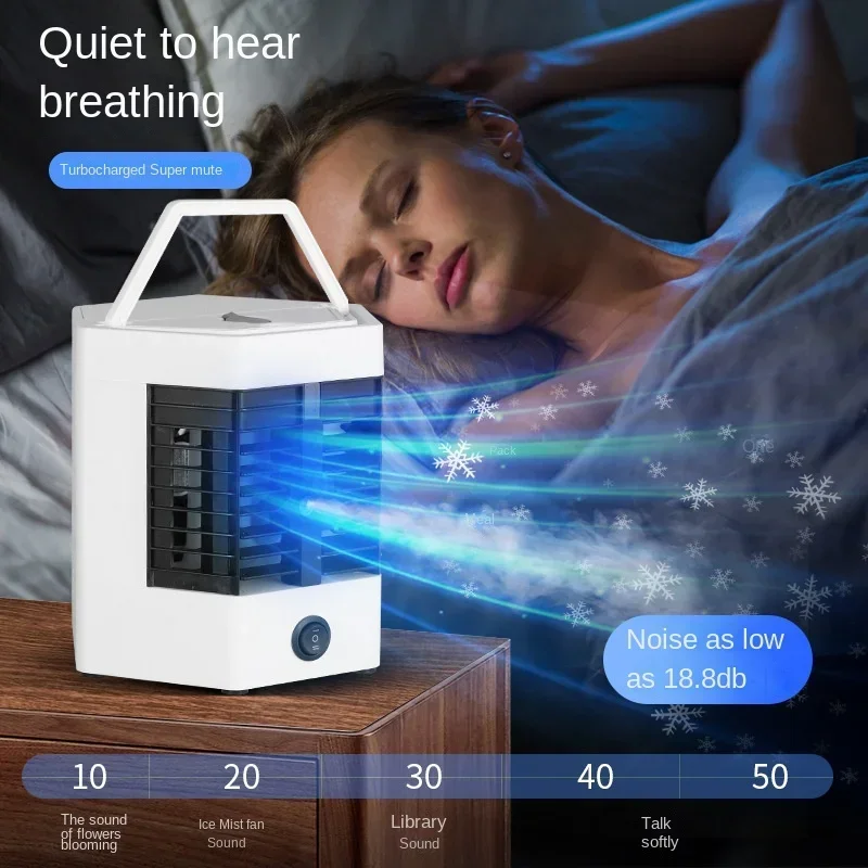 5th Generation Desktop Air Cooler, Spray Humidification and Cooling Air Cooler, Portable and Compact Electric Fan