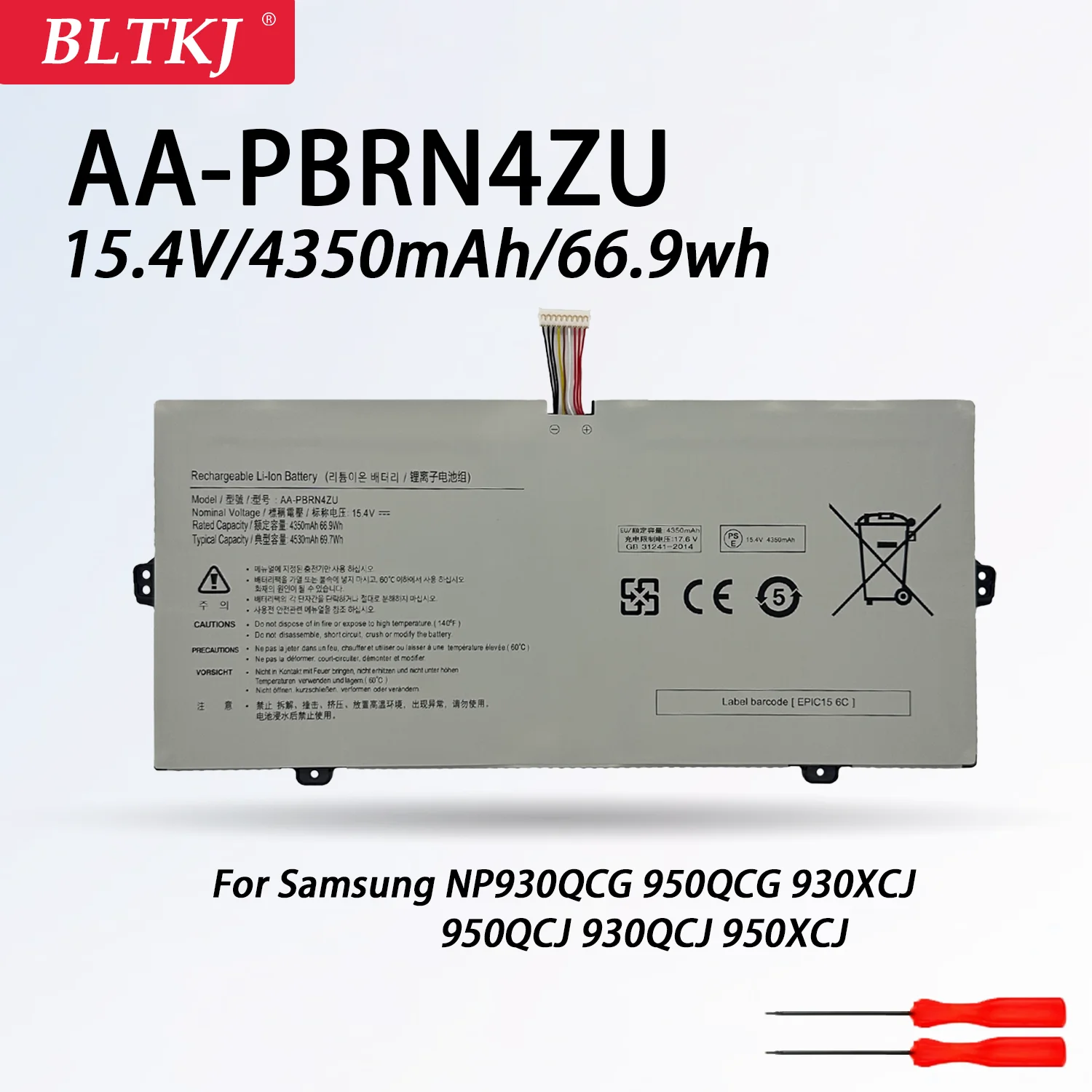 

Аккумулятор для ноутбука AA-PBRN4ZU 15,4 В для Samsung NP930QCG 950QCG 930XCJ 950QCJ 930QCJ 950XCJ Аккумулятор для ноутбука