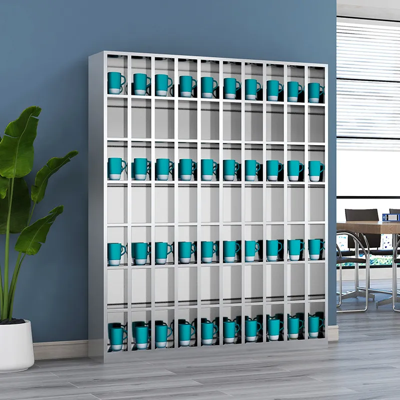 Stainless steel staff water cup cabinet staff workshop tea lounge tea cup storage storage storage cabinet water cup holder