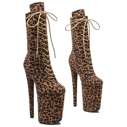 Leecabe Nice Leopard 23CM/9 cali platforma do tańca na rurze buty do tańca na rurze