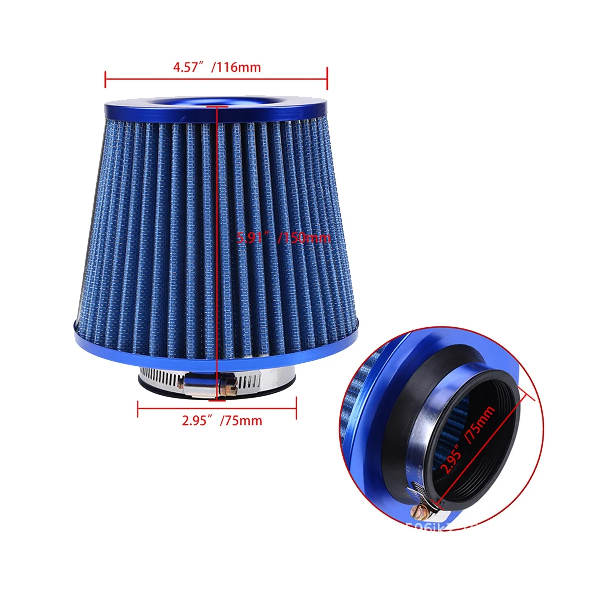 76mm Air Filter Mushroom Head Filter Exhaust Filter Intake Filter Universal Car Supplies