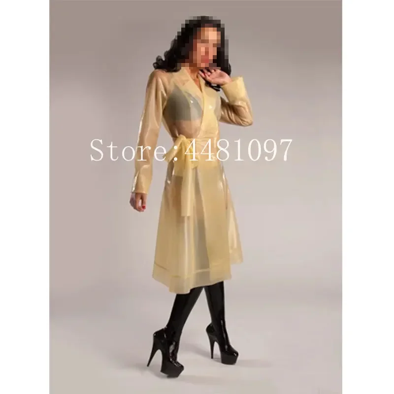 

Latex Rubber Outfit Transparent Long Suit (NO Bra and Underwear) Halloween Cosplay Costume for Women