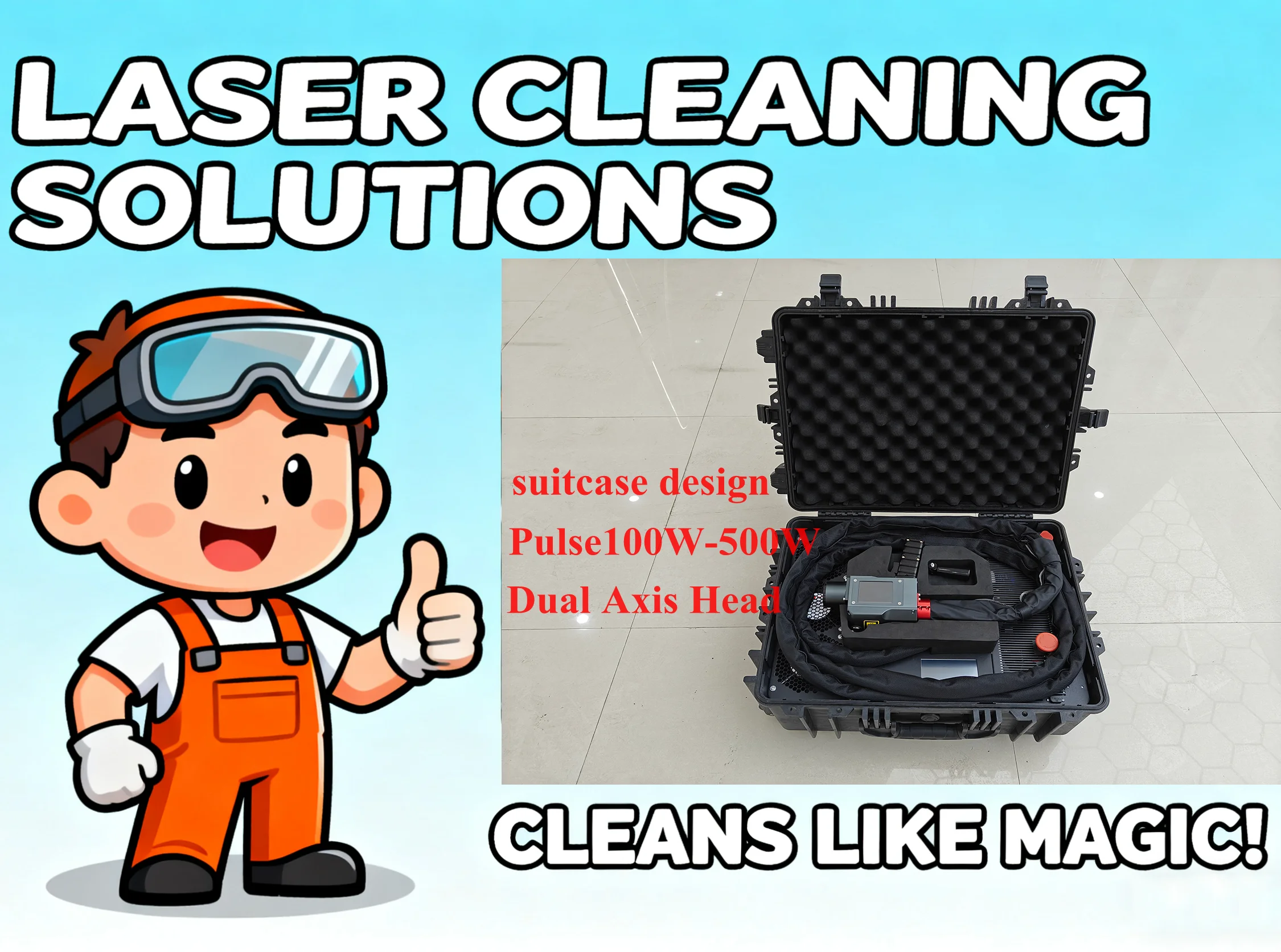 Лидер продаж 300 Вт JPT лазерная машина для удаления ржавчины чемодан оптоволоконные машины для лазерной очистки ржавчины