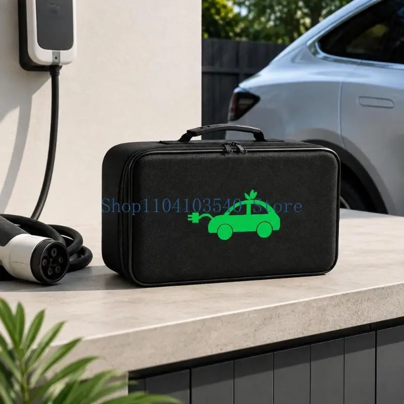 02DC Cable Bag Charging Cable Storage Bag with Two Zippers Access for Connector, Adapter, and Small Accessories