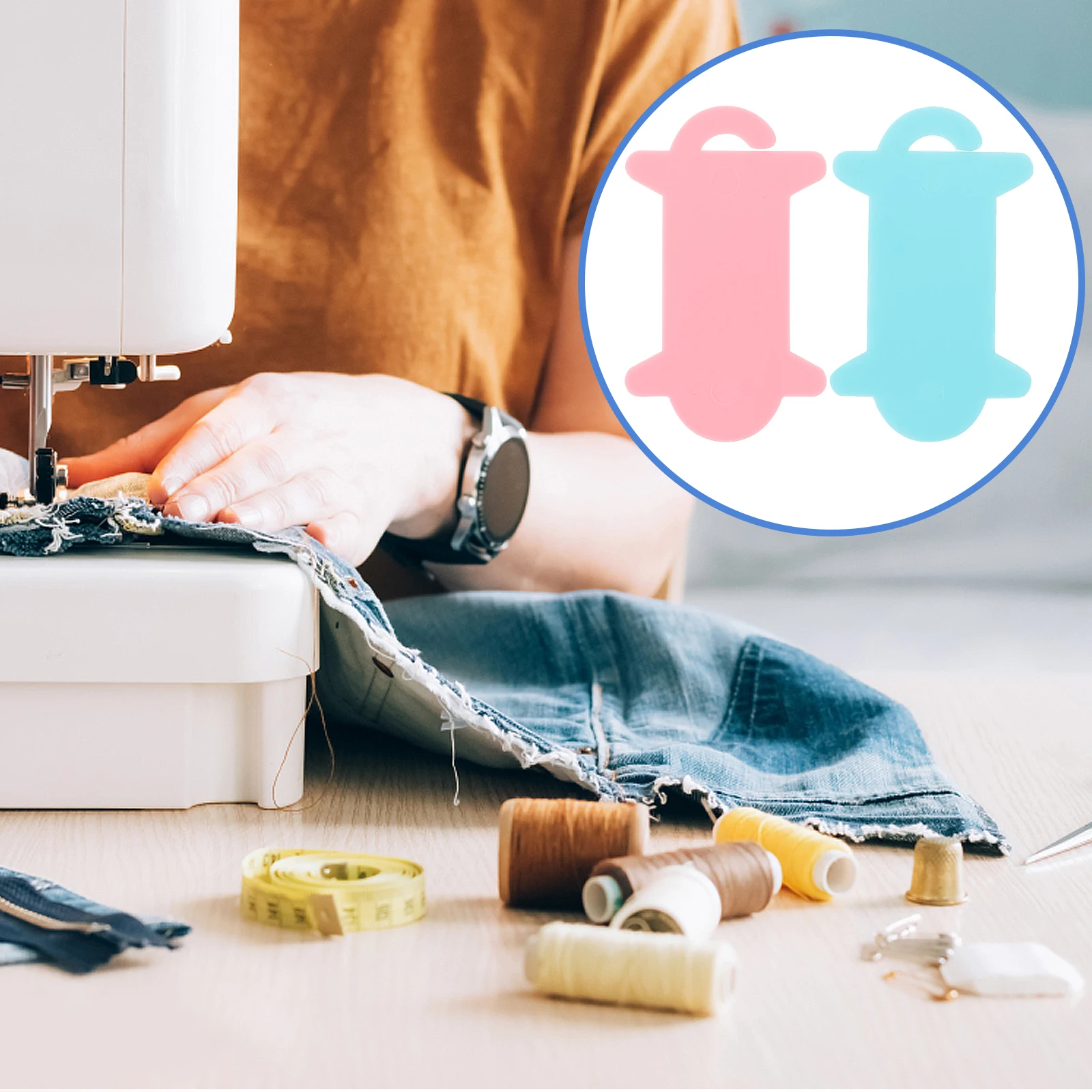 

50pcs Yarn Bobbin Spool Winder Plastic Thread Organizer Cross Stitch Tool Diy Sewing Winding Board Storage Holder For Embroidery