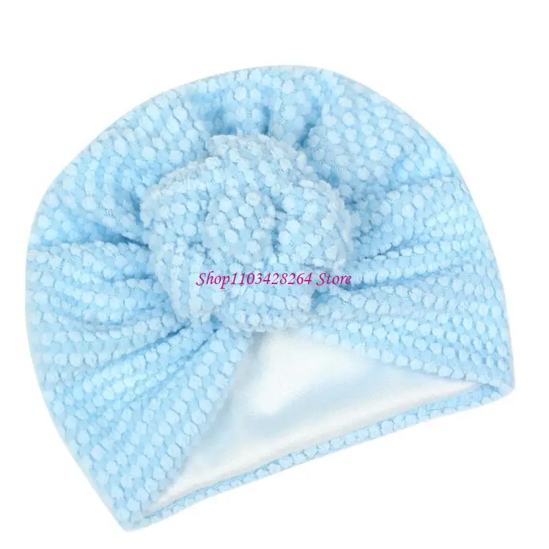 Miękka czapka dla niemowląt Ciepłe i delikatne czapki dziecięce z pulowerem o elastycznym kroju i modne, zakurzone, elastyczne