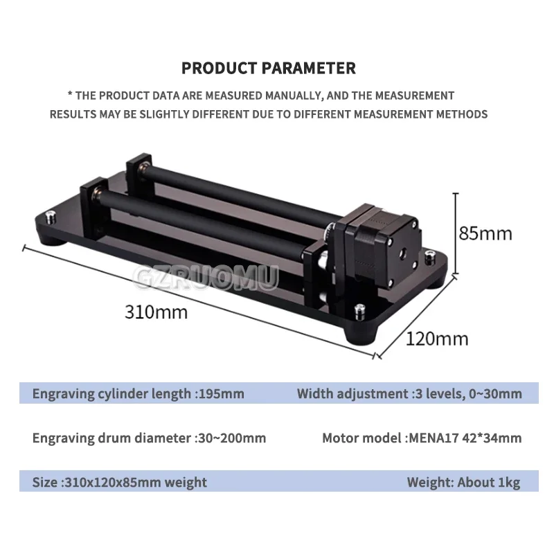 Rotary Roller for Laser Engraving Machine - CNC 360° Rotating Engraver Rotary Table, Y-Axis Carving Accessory for Cans