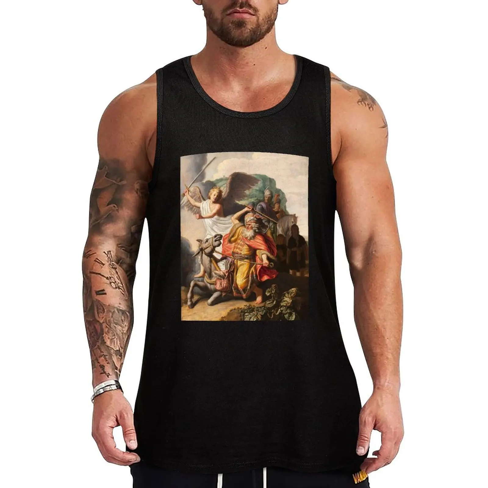 Balaam y el burro (1626) - Camiseta sin mangas Rembrandt, camiseta informal de verano, camisa ligera sin mangas