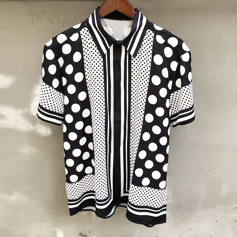 Streetwear letter Pattern Shirt Hip Hop Harajuku Casual Beach Holiday Button Top Hawaiian Shirt Streetwear Men Camisas De Hombre