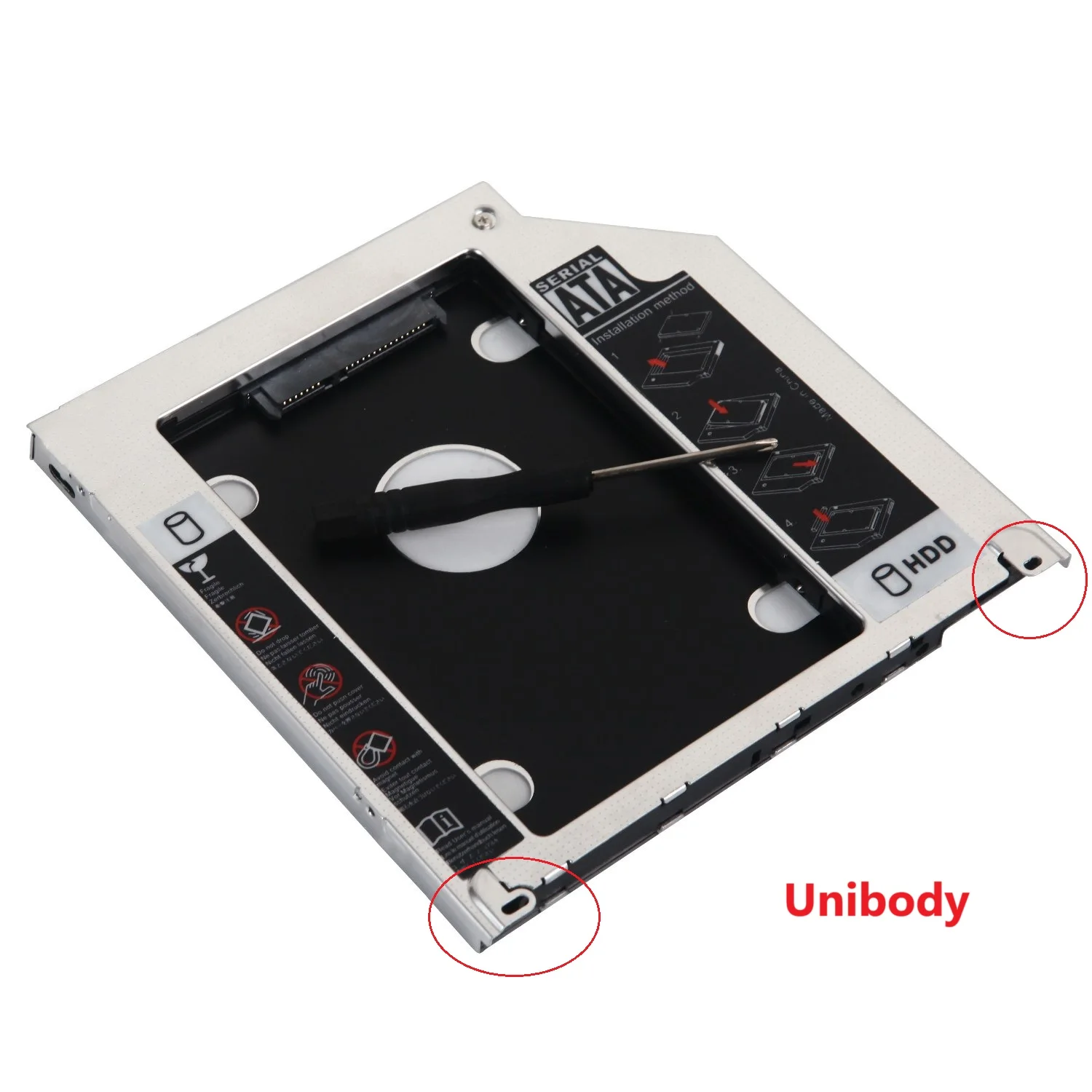 

2-й второй SATA HDD SSD Жесткий диск Unibody Оптический отсек Caddy Frame Tray для ноутбука MacBook Pro 13 дюймов 15 дюймов 17 дюймов 2009 2010 2011 2012