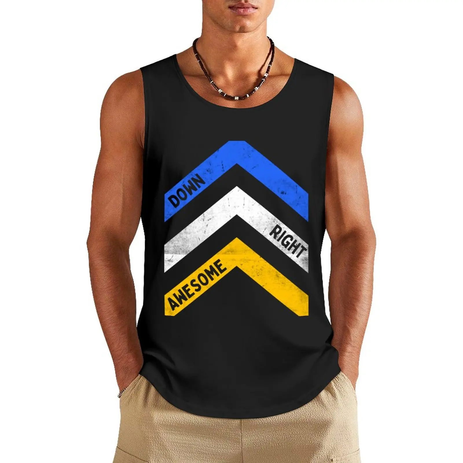 

My Favorite People Down Right Down Syndrome Awareness Gift For Fan Tank Top sexy clothes men t-shirt for men fashion 2025 man
