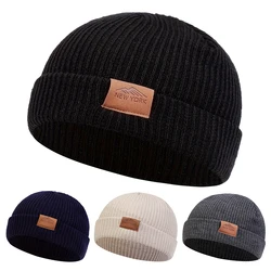 Unisex NEW YORK Mountain Range Label Beanies Fashion Autumn Winter Warm Hat Hip Hop Caps For Women Men