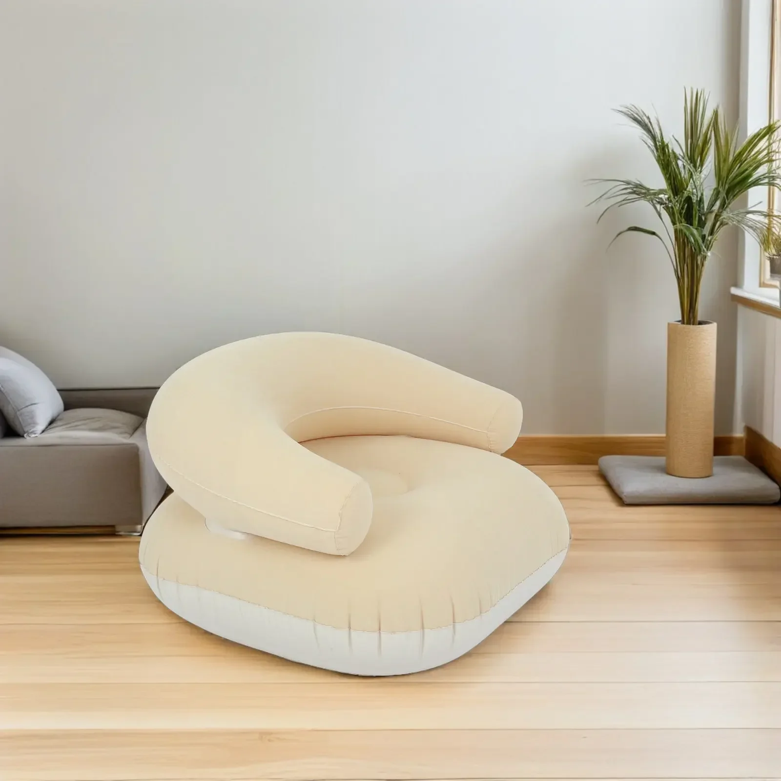 Inflatable Sofa Chair Foldable Air Couch Portable Blow Up Recliner Chair Flocking Outdoor Patio Camping Home Seating  Factory Direct Wholesale, Affordable Bulk Price Cost-effective Bulk Price