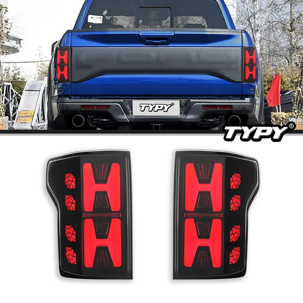 

TYPY Car Lights For Ford Raptor F150 Taillight LED Projetor Tail Lamp Daytime Running Light 2015-2021 Automotive Accessories