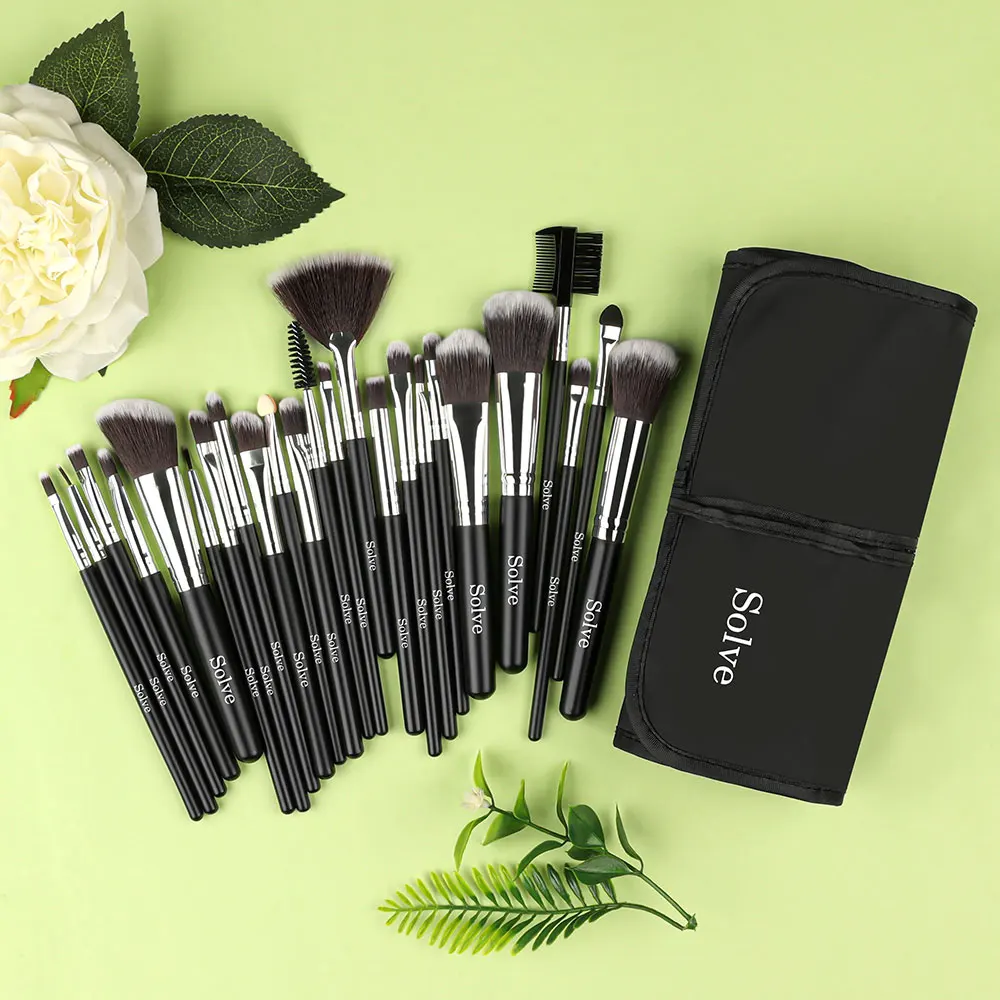 

24Pcs Makeup Brushes Set Soft Bristle Powder Brush Blush Eye Shadow Foundation Cosmetic Powder Blush Blending Beauty Tools
