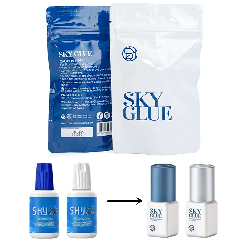 5g Korea Sky S+ Glue 1s Fast Dry Strong False Eyelash Extension Glue Adhesive Low Smell No Irritation Lashes Glue Makeup Tools