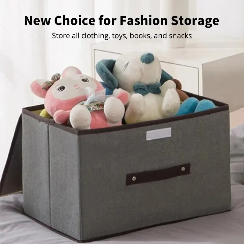 1PC Fold Non Woven Fabric Storage Box Gray Home Supplies Clothing Underwear Sock And Kid Toy Storage Organizer Cosmetics