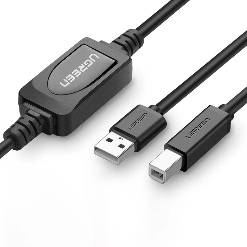 

UGREEN USB 2.0 Printer Cable USB a to USB B Cable with Signal Amplifier Repeater for Printers