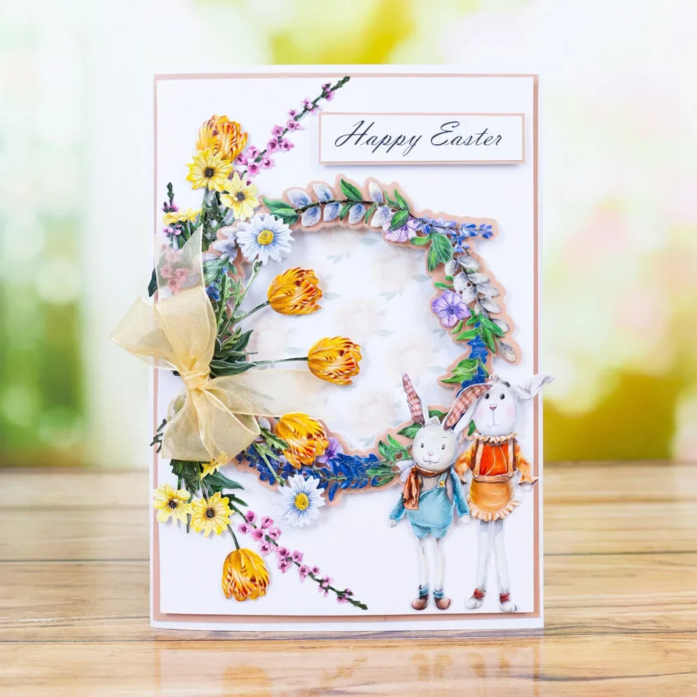 There Is an Egg in the Middle of the Wreath Metal Die Cutting 2026 New DIY Die Molds Scrap Booking Paper Making Cuts Crafts Big
