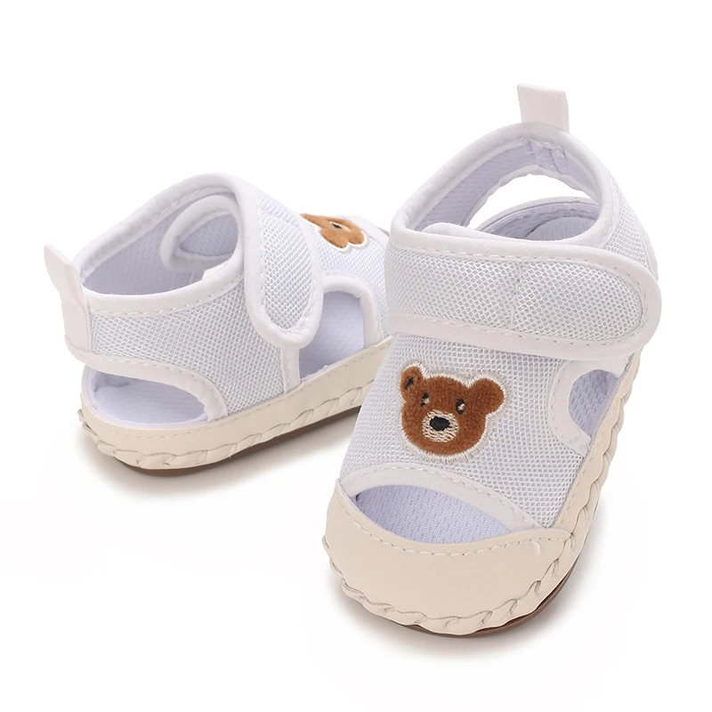 Cute Brown Bear Toddler First Walker Baby Crib Newborn Baby Summer Sandals Infant Boy Girl Shoes Rubber Soft Sole Non-Slip