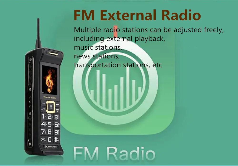 Long Standby C3 Retro Cellphone 2.2inches Dual SIM Card Mp3 Big Battery 6800mAh Bluetooth Unlocked Mobile Phone