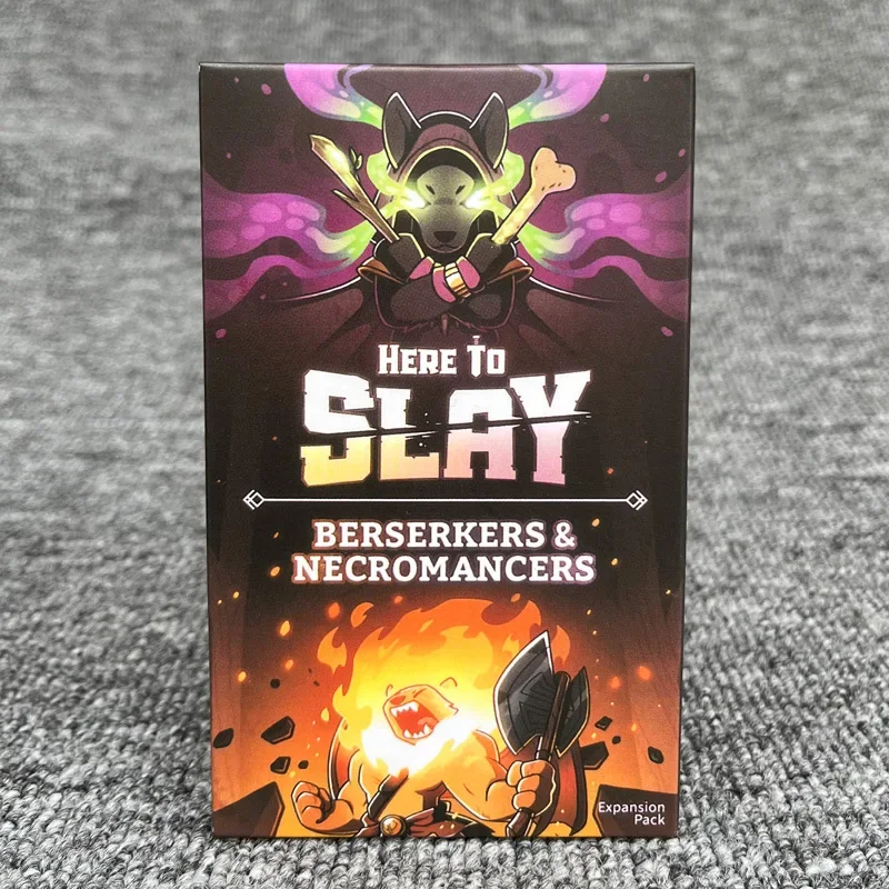 Here to Slay Here to Sleigh Holiday Expansion Pack Strategic role playing card game for kids teens adults 2-6 player