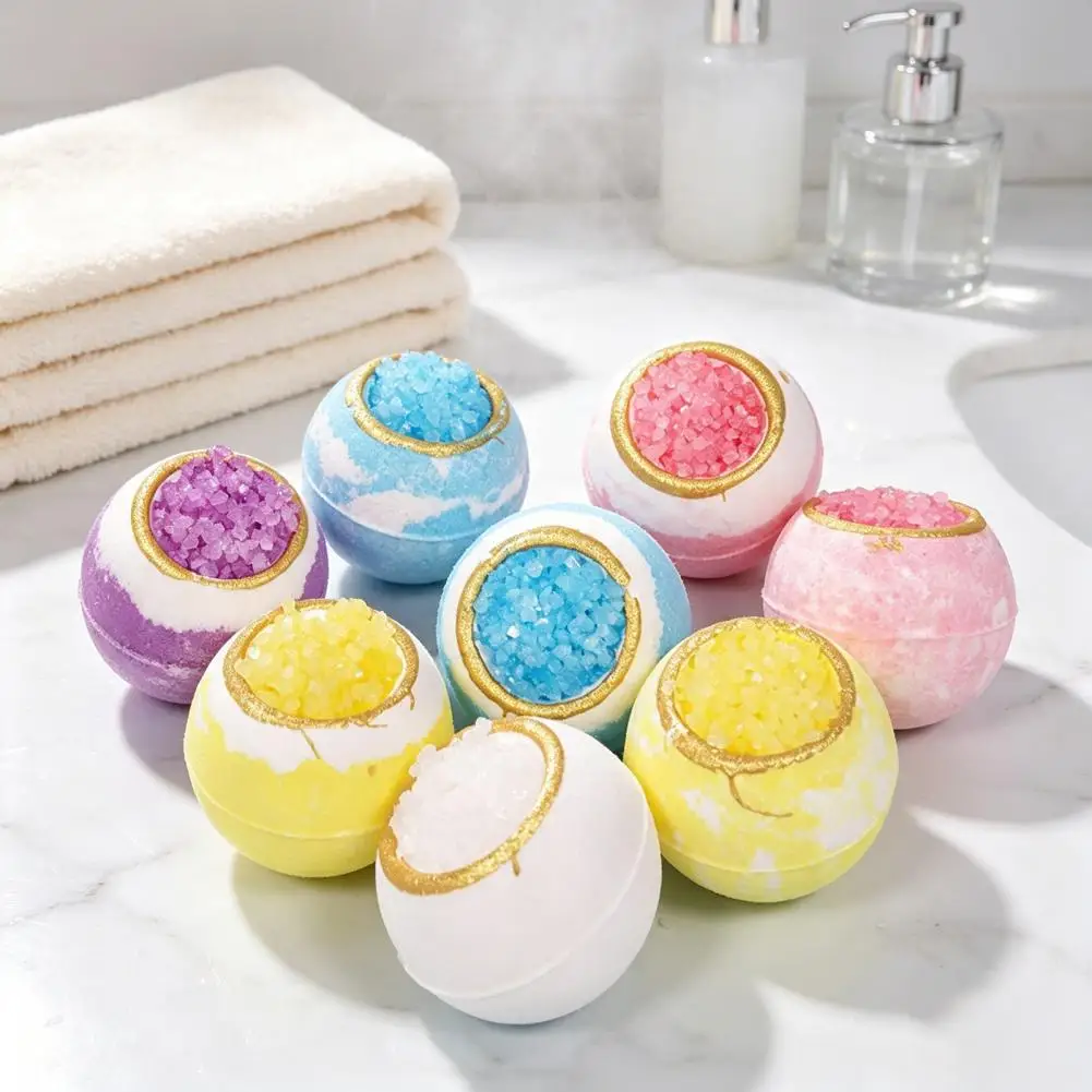 Moisturizing Bath Bombs Natural Bath Bombs 100g Handmade Sea Salt Bath Bombs Natural Plant Extract Essential Oil for Women