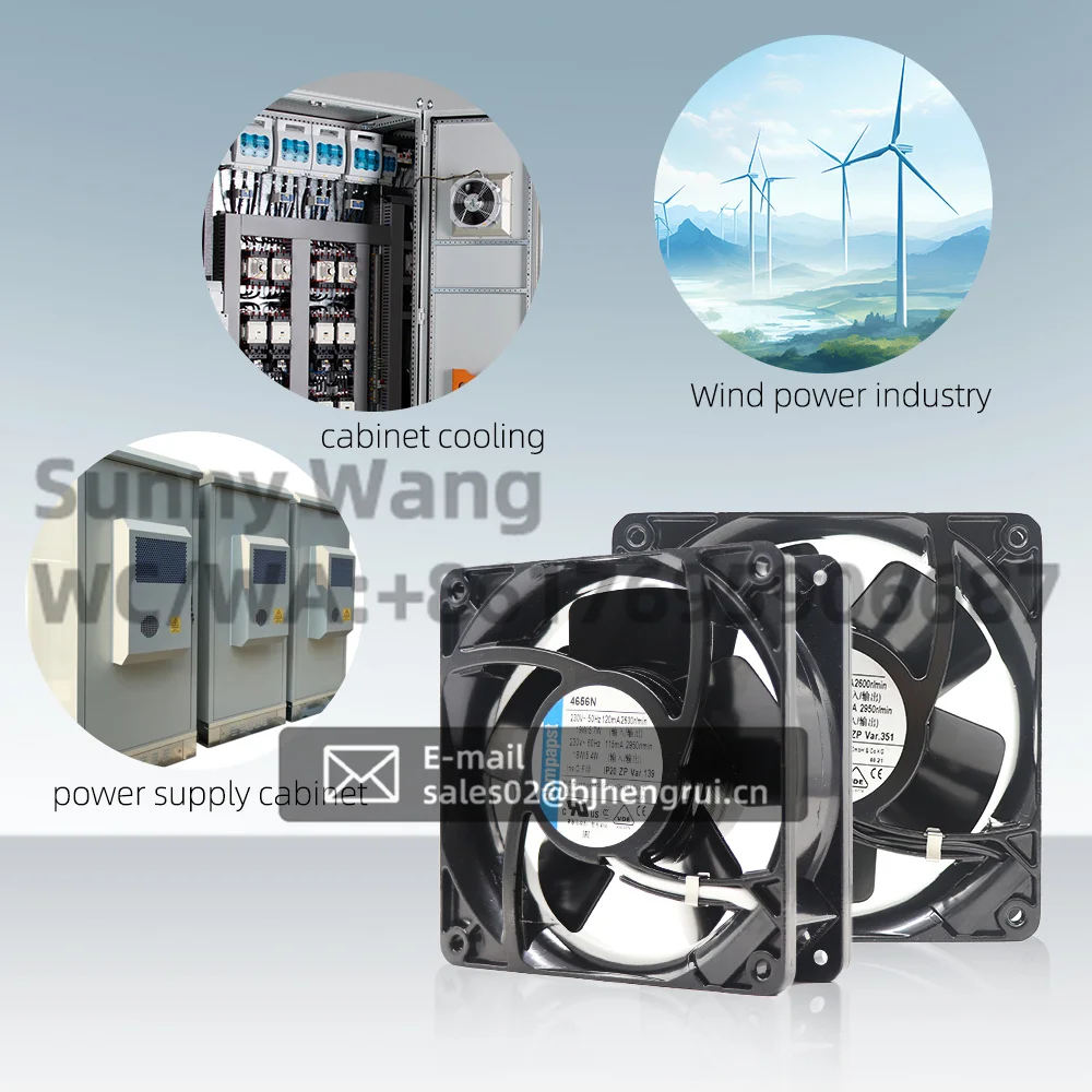 ebmpapst 4656N 12038 230V AC 120x120x38mm 12cm Wind Power Industrial Electrical Wind Circle Cabinet Oven Axial Cooling Fan