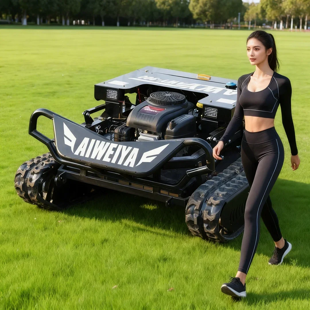 

Customized Flail Lawn Mower 500m Remote Control Distance High-End Configuration Large Capacity Fuel Tank Home Garden Use