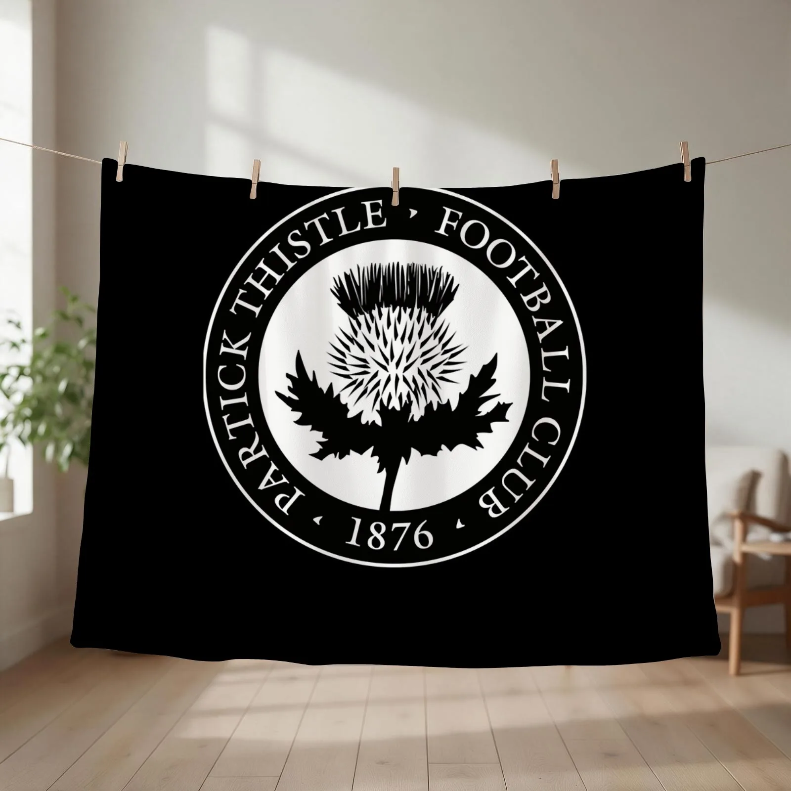 Partick thistle scottish football sports fans Throw Blanket couch cozy soft plush fuzzy picnic outdoor blanket