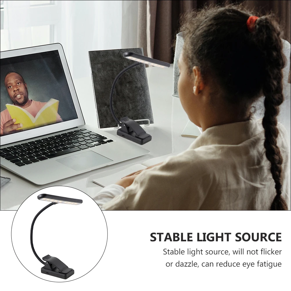 

Clip-on 27-LED Light Dimmable Rechargeable Abs Metal Piano Lamp Music Score Light Three-Color Adjustable