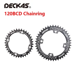 DECKAS 120BCD 36T/38T/40T/42T/44T MTB Crank Chainring Hollow Repair Suitable BCD 120mm