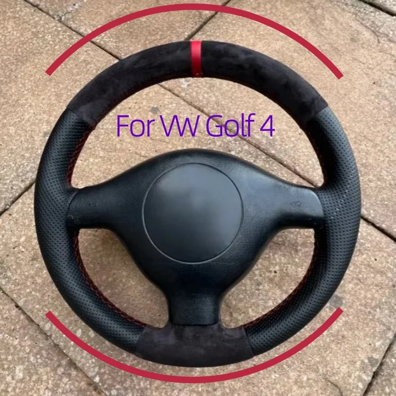 

Customized Anti-Slip Leather For VW Golf 4 MK4 1998 - 2002 2003 2004 Car Steering Wheel Cover For Passat B5 1996 -2005 Old