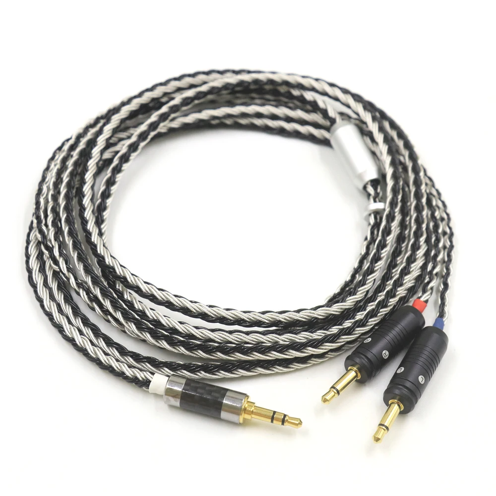 Imagem -05 - Núcleo Preto Branco Trançado 2.5 4.4 mm 4pin Xlr Claro Celestee Novo Focal Elear Fone de Ouvido Utopia Francês Atualizar Cabo Fone de Ouvido 16