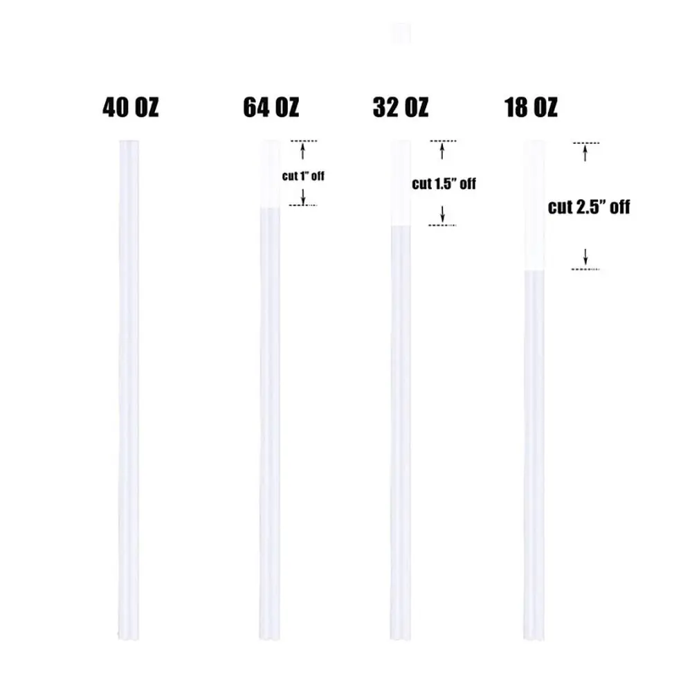 1Sets Durable Straight Plastic Straws Drinking 9mm Cup Straw Reusable with Brush Replacement Straw