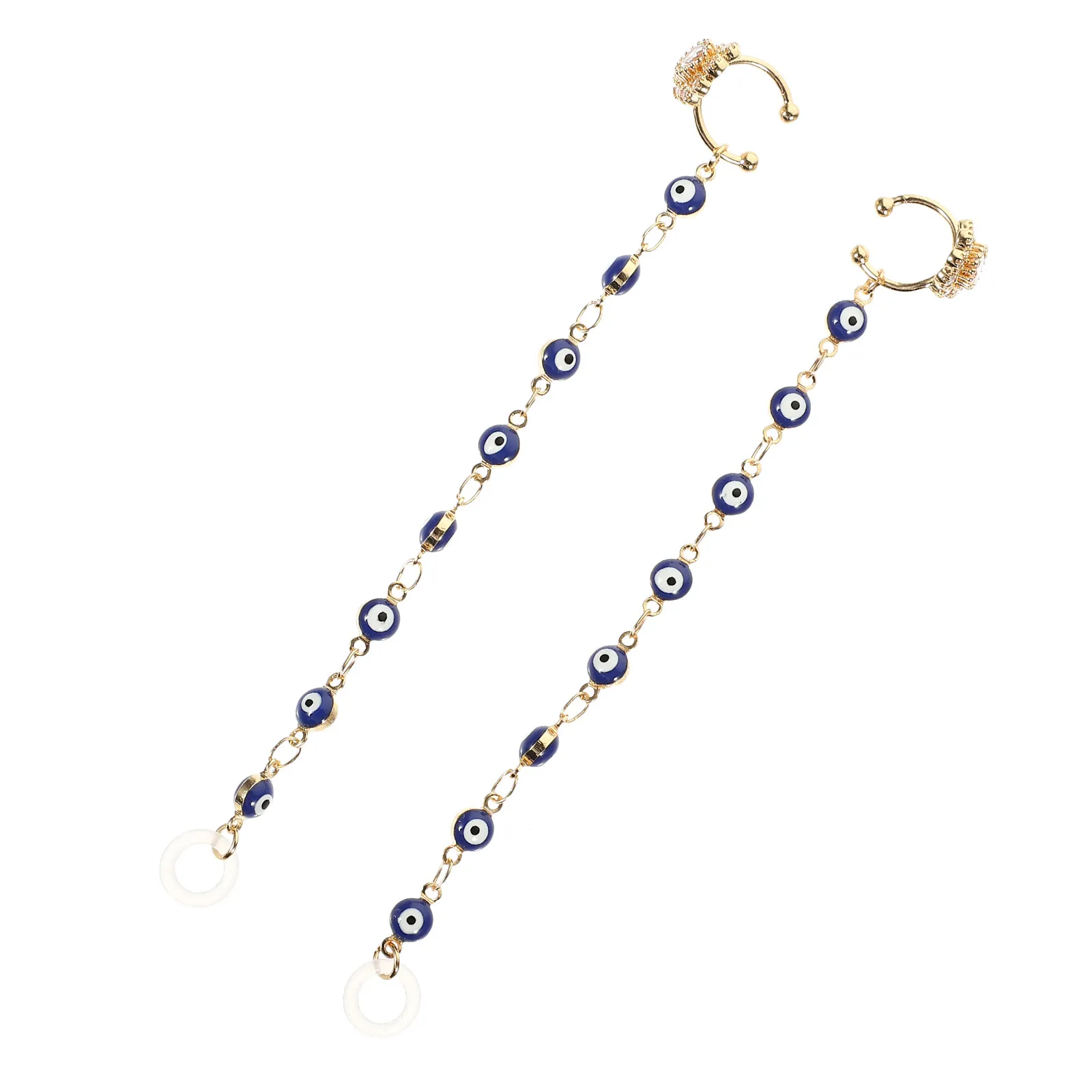 1Pair Anti Lost Earphone Chain Wireless Copper Chain for Earphone Sports Non Slip Fashion Accessory Earpiece Strap