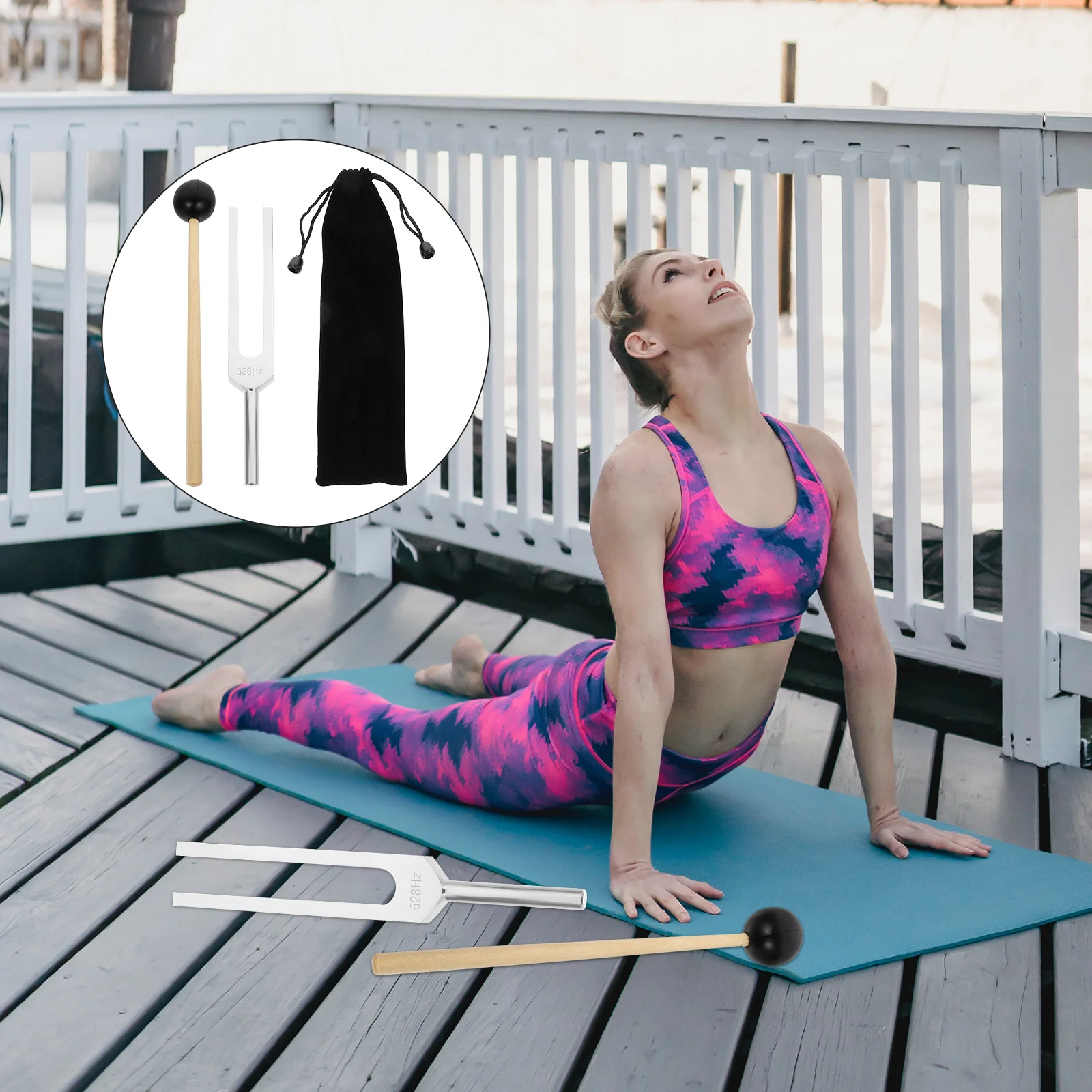 

1Set Tuning Fork Musical Accessories 528Hz Aluminum Alloy Chakra Healing Instrument Sound Therapy Vibration Stress Relief Yoga