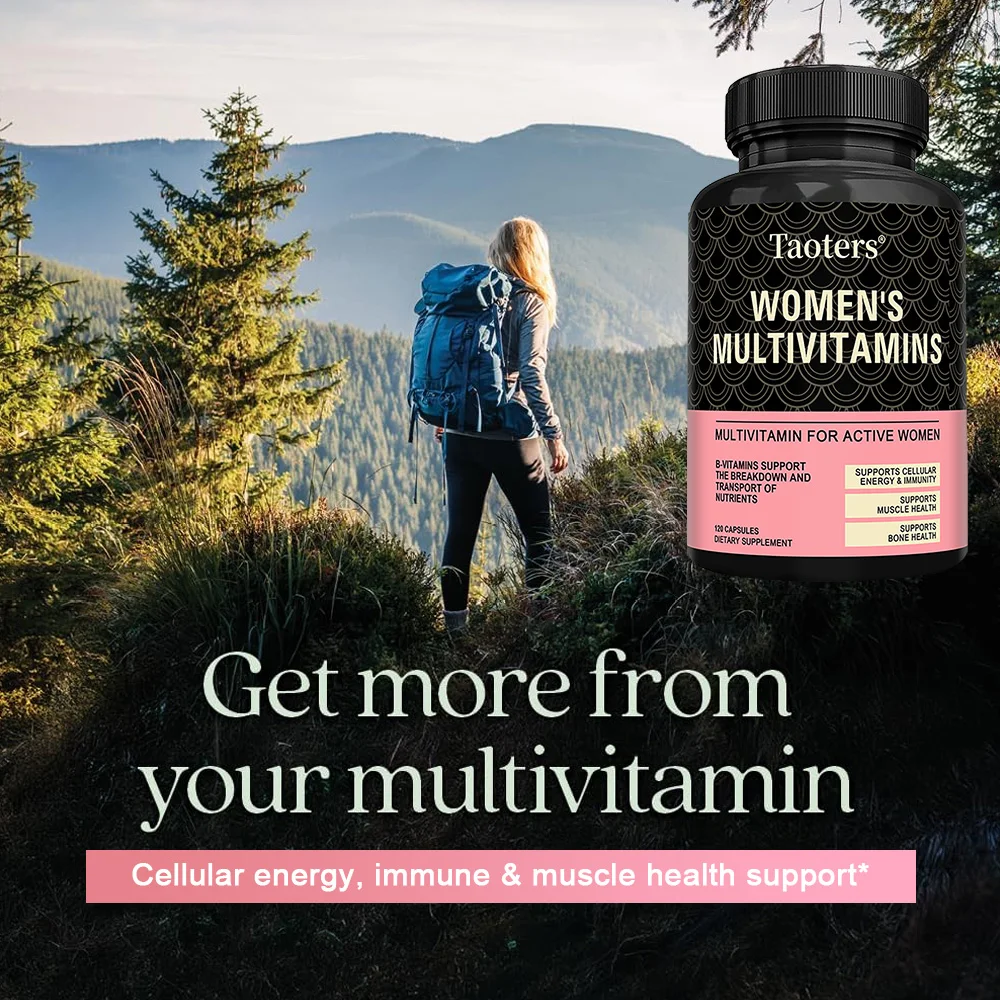 

Women's Daily Multivitamin - Energy and Immune Support, Nourishes Hair, Skin, and Nails, Non-GMO, Soy-Free, Gluten-Free