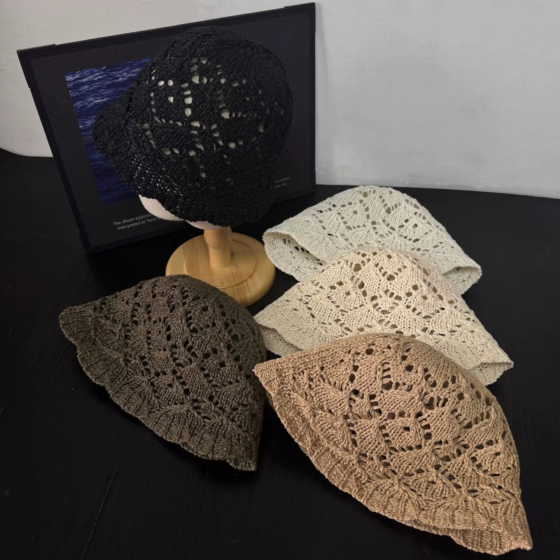 Women's Versatile Fisherman's Hat: Fashionable, Breathable Sun Hat; Hand-Knitted Openwork Summer Travel Beanie