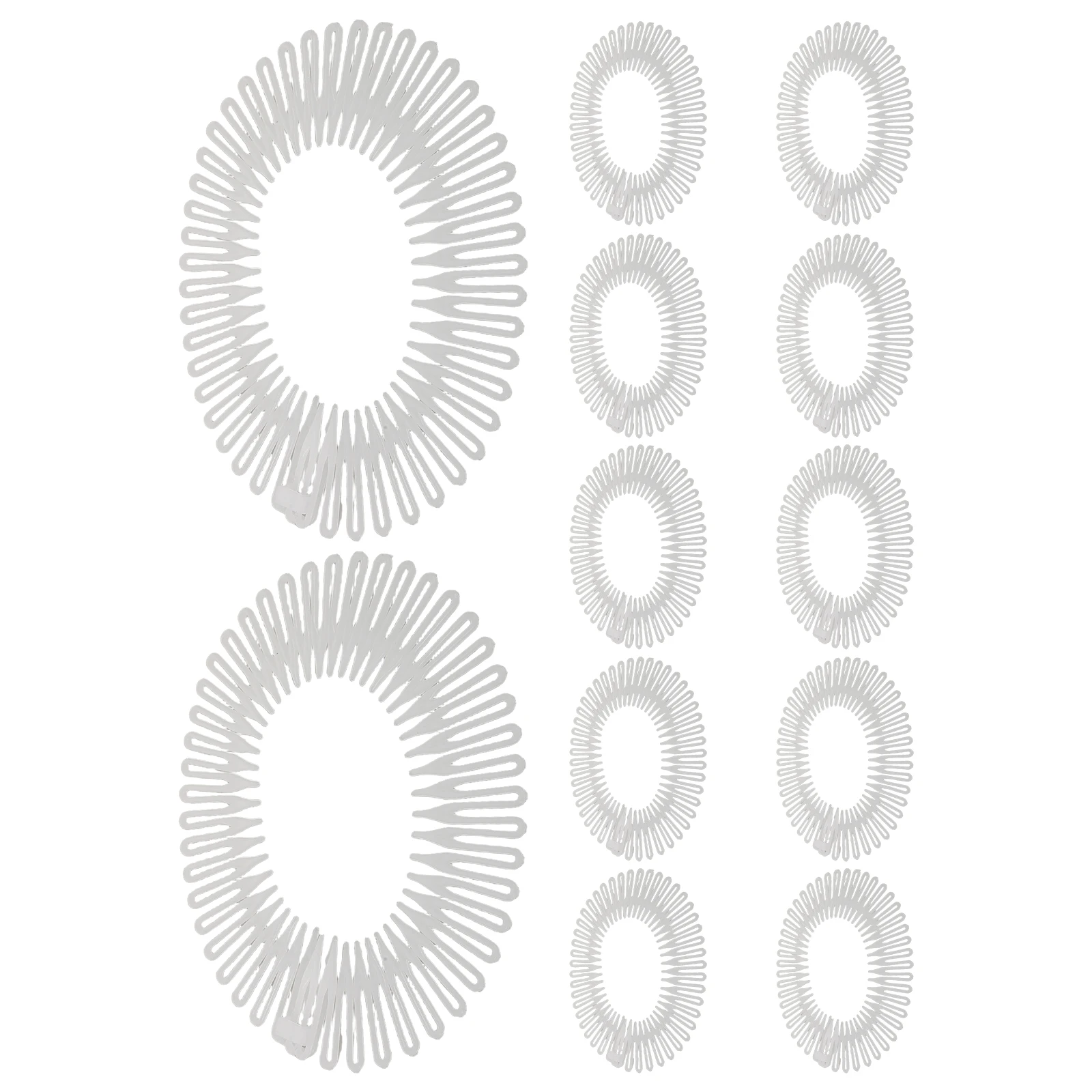 

12 Pcs Hair Tie Holder Invisible Shaving Comb Resin Stretchy Headbands for Women