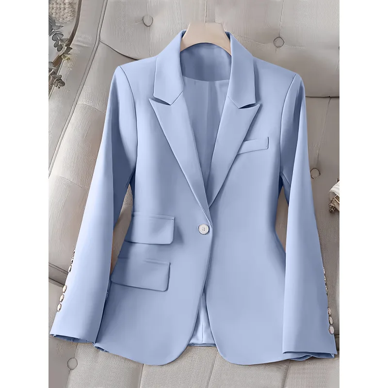 

Style for Ages Elegant Pink Suit Jacket for Women Office Wear Button up Knit Top